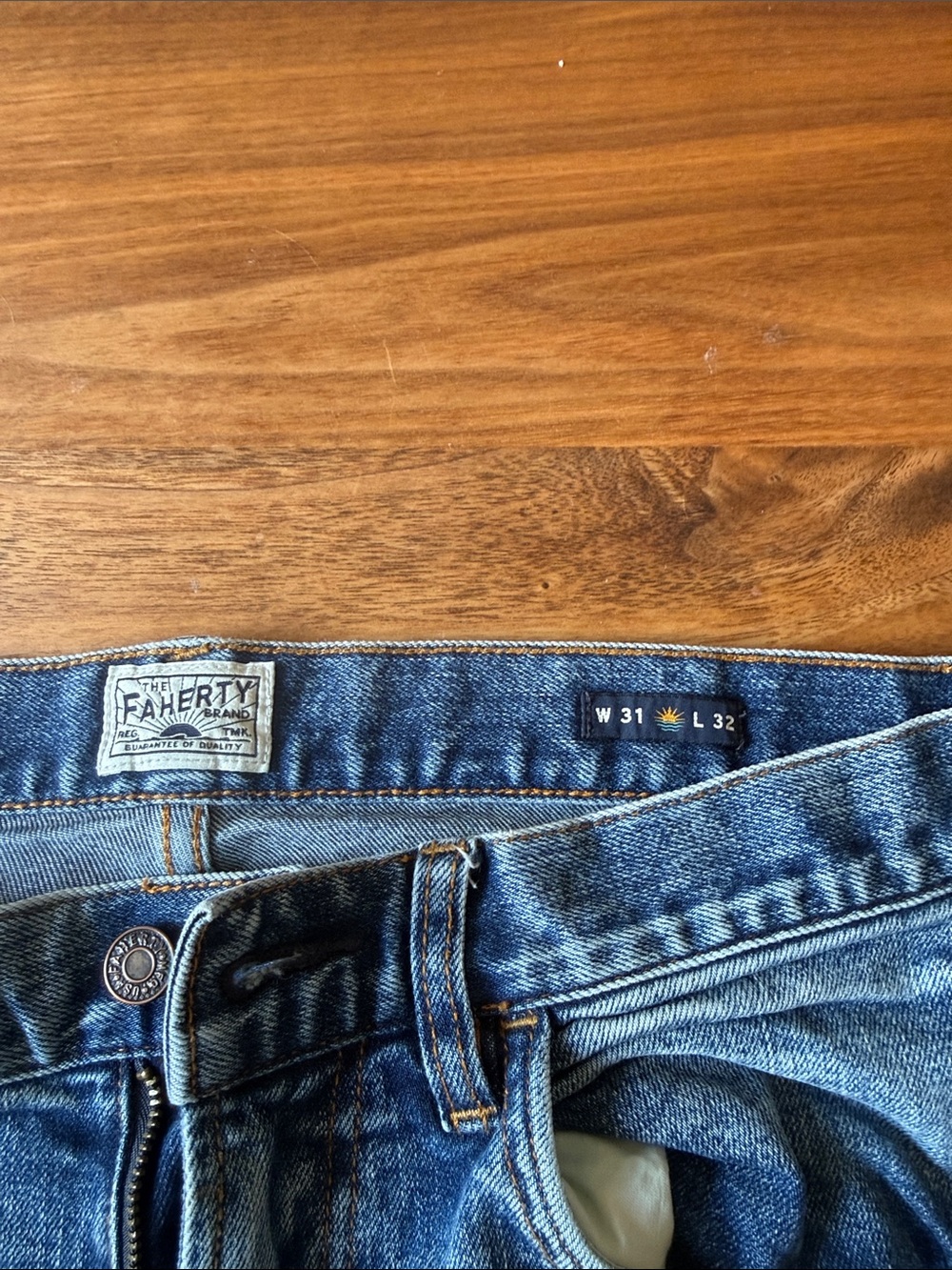 Faherty Relaxed Blue Denim Jeans